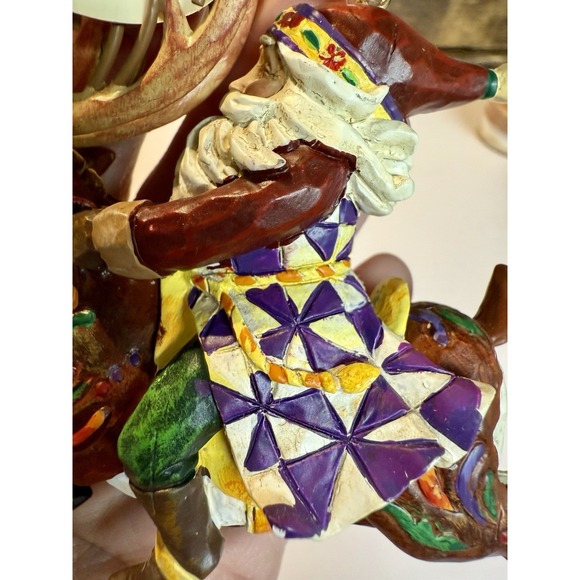 Jim Shore Christmas Santa Did Ride  Reindeer Ornament Heartwood Creek 2006 - Picture 9 of 11